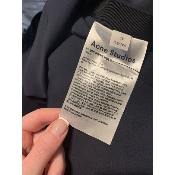 Acne Studios Authentic Hamni Black Floral Knee Length Skirt FR 38 US 6 Small - Picture 7 of 8